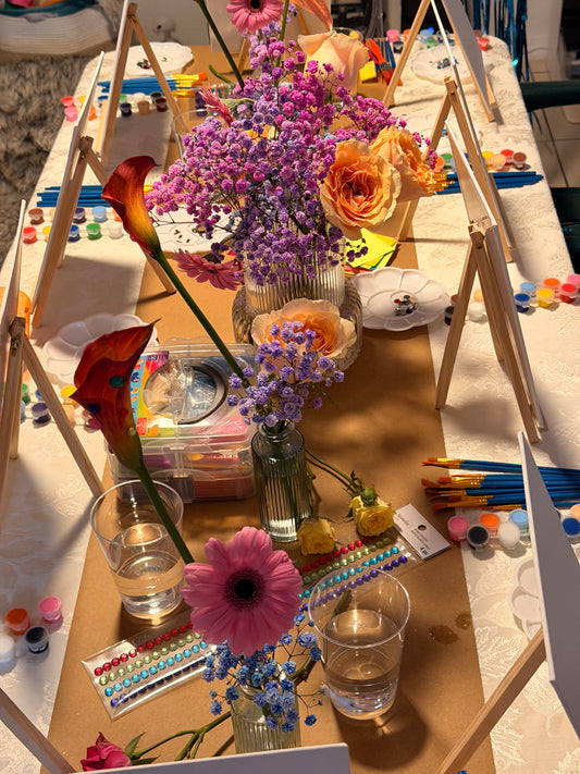 🎨 Paint & Flowers Party 🌸
