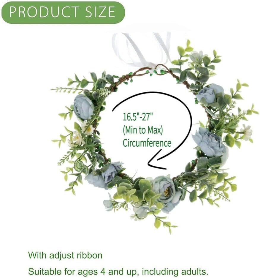 Camellia Flower Crown Rose Headpiece Wedding Bridal Flower Girl Halo Maternity Photo Props FL-03