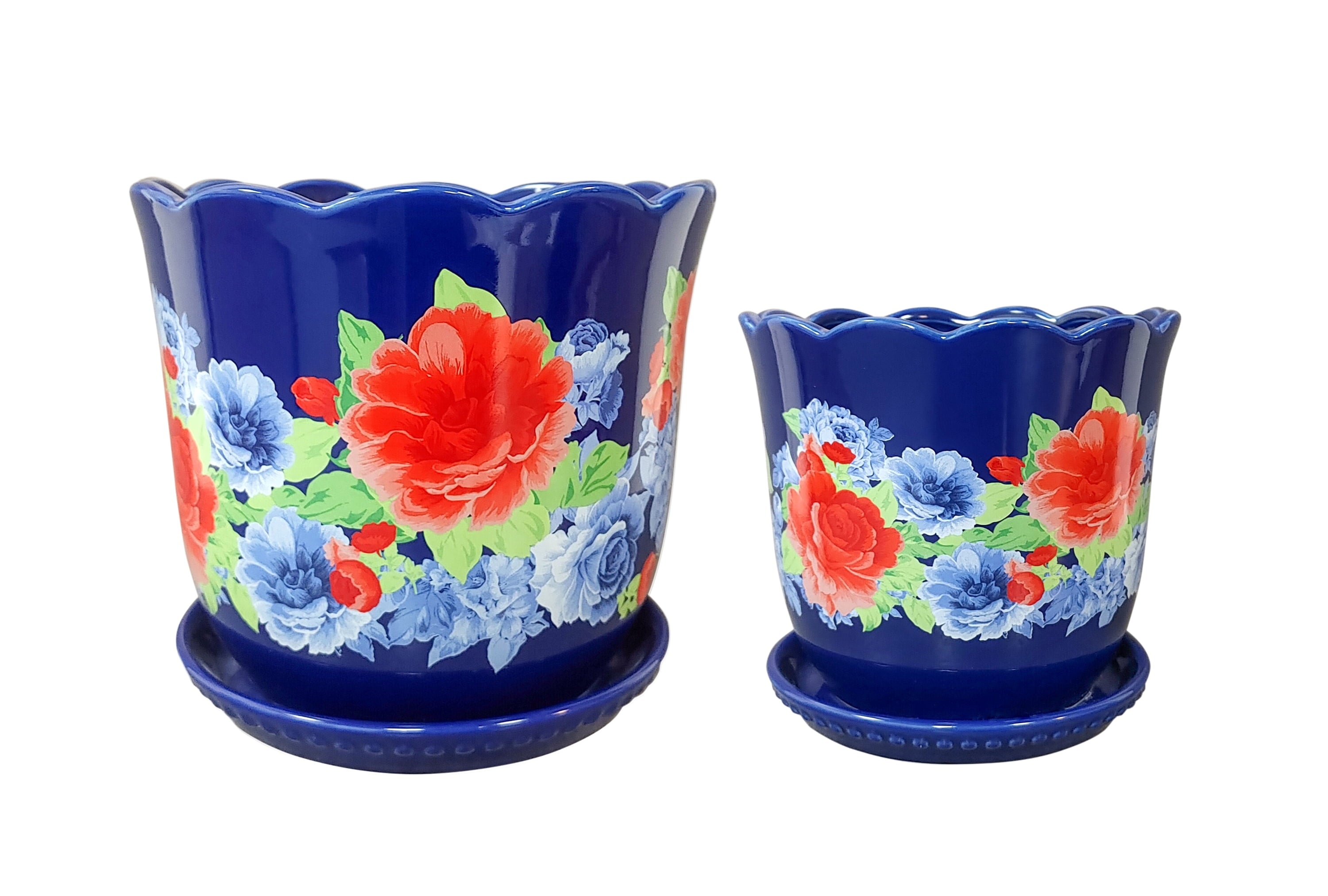 Heritage Floral Planter, 6 Inch, Stoneware