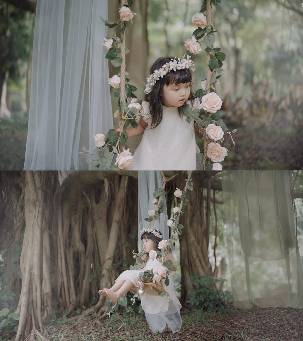 Camellia Flower Crown Rose Headpiece Wedding Bridal Flower Girl Halo Maternity Photo Props FL-03