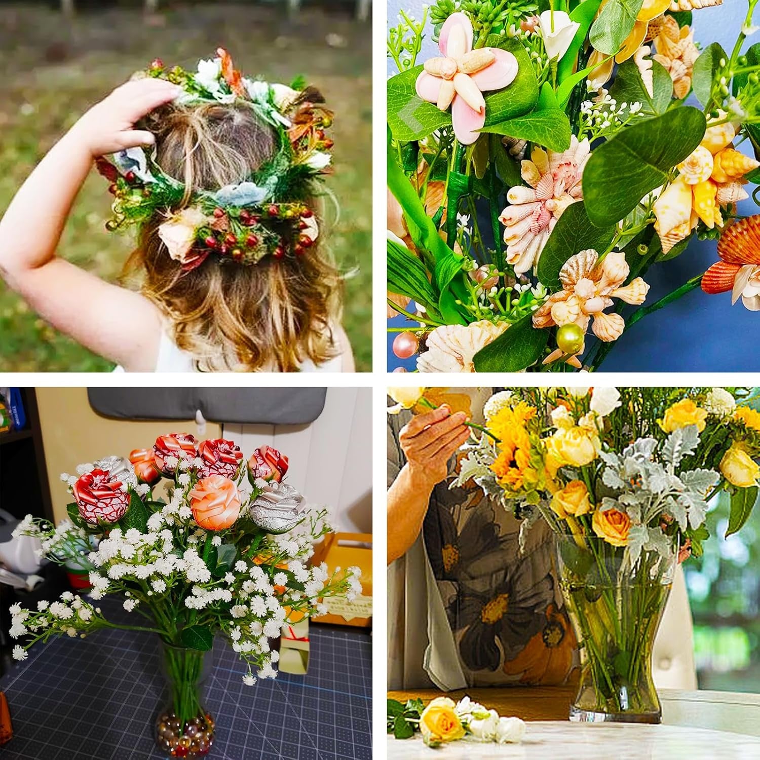 300 PCS 22 Gauge Floral Flower Stem Wire,16 Inches Floral Stem Wire Flower Arran