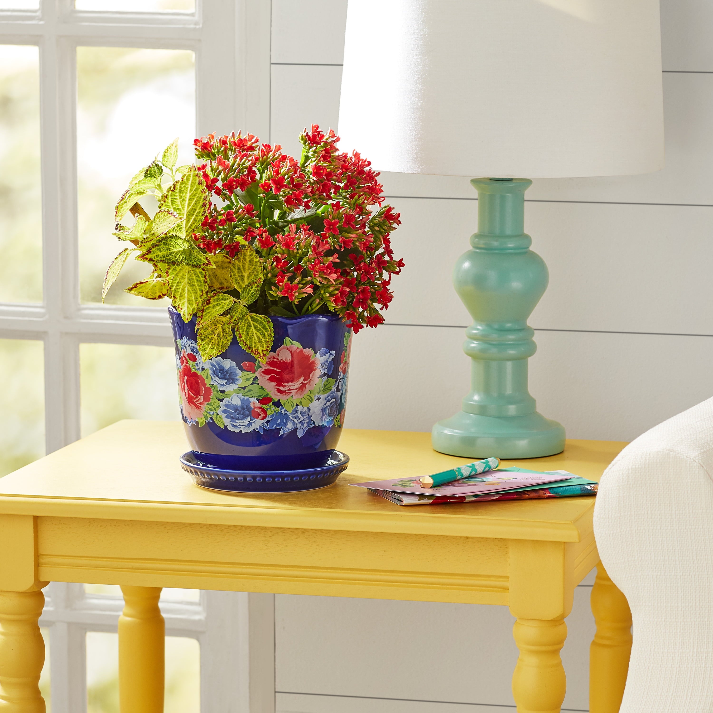 Heritage Floral Planter, 6 Inch, Stoneware