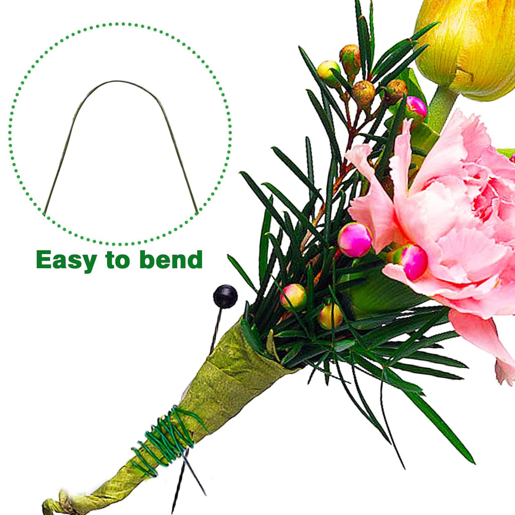 300 PCS 22 Gauge Floral Flower Stem Wire,16 Inches Floral Stem Wire Flower Arran