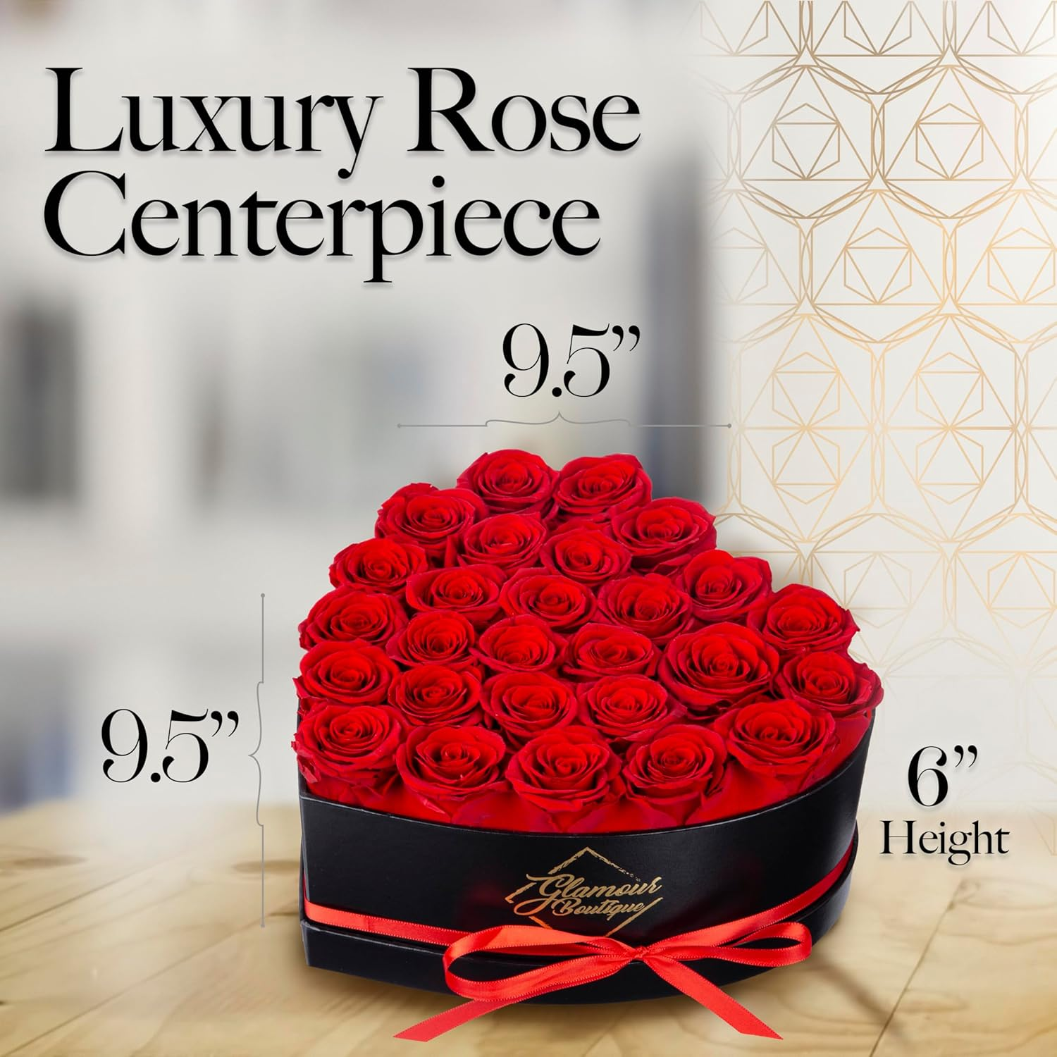 27 Rosas Preservadas En Una Caja De Corazón, Flores Preservadas, perfectas Para Navidad